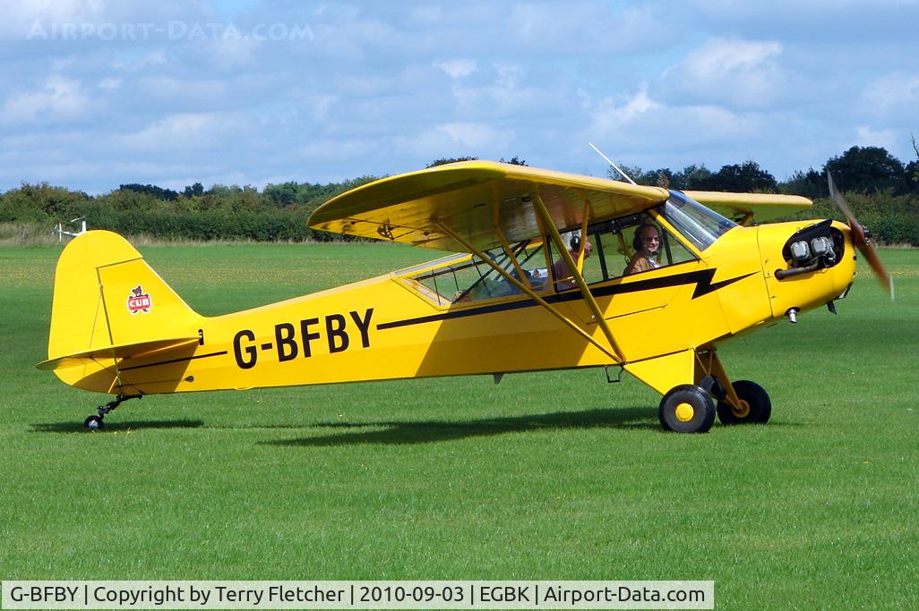 G-BFBY, 1944 Piper L-4H Grasshopper (J3C-65D) C/N 10998, 1944 Piper PIPER J3C-65, c/n: 10998 at 2010 LAA National Rally