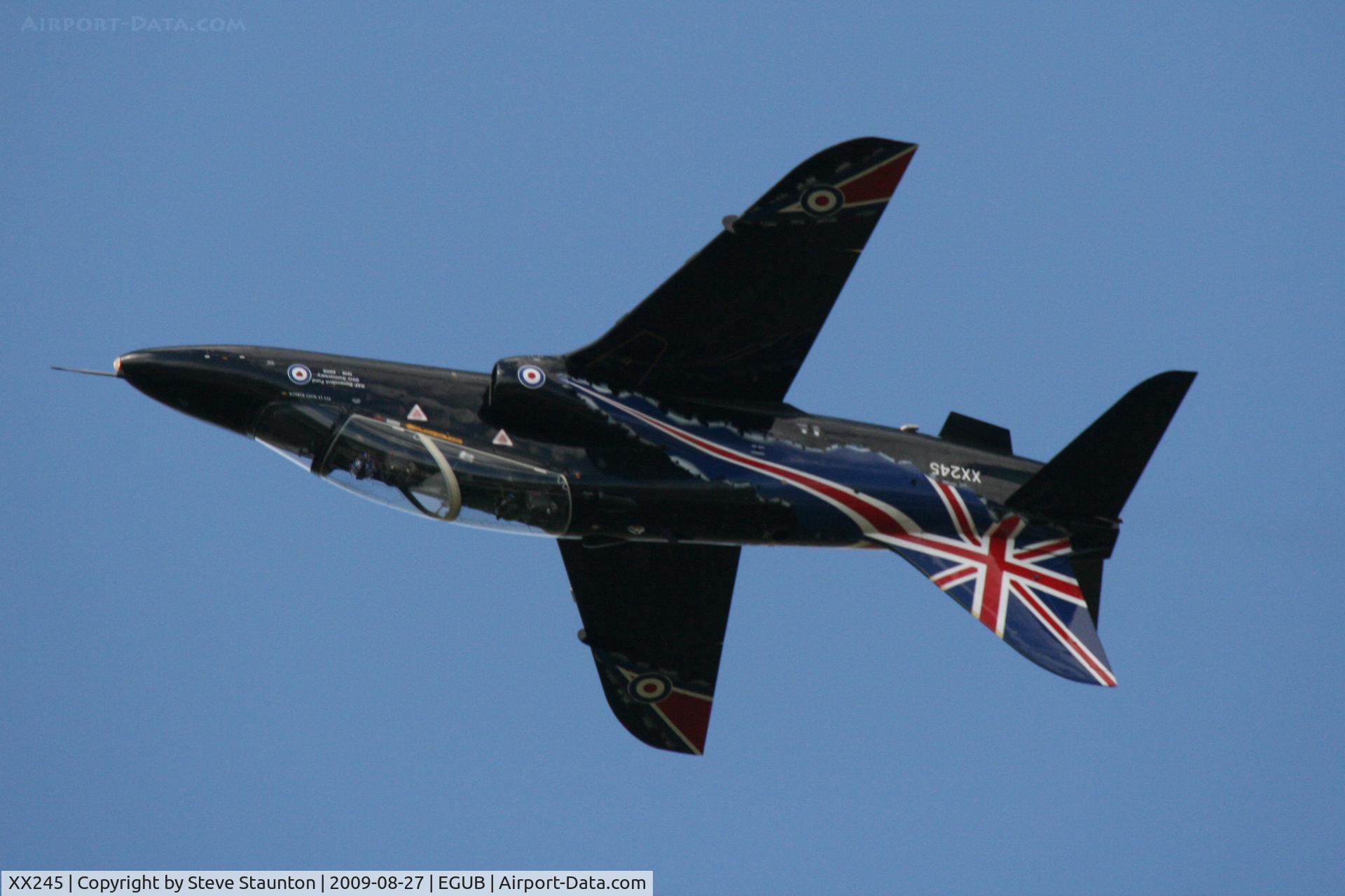 XX245, 1978 Hawker Siddeley Hawk T.1 C/N 081/312081, Taken at RAF Benson Families Day, August 2009 (it should be noted that this picture is as taken - not flipped)