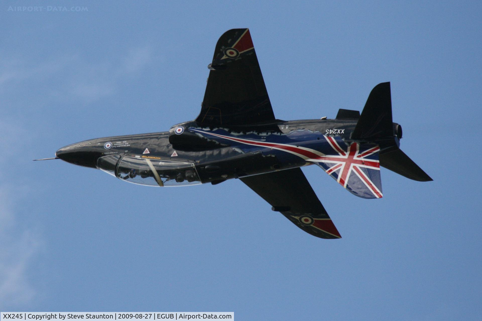 XX245, 1978 Hawker Siddeley Hawk T.1 C/N 081/312081, Taken at RAF Benson Families Day, August 2009 (it should be noted that this picture is as taken - not flipped)