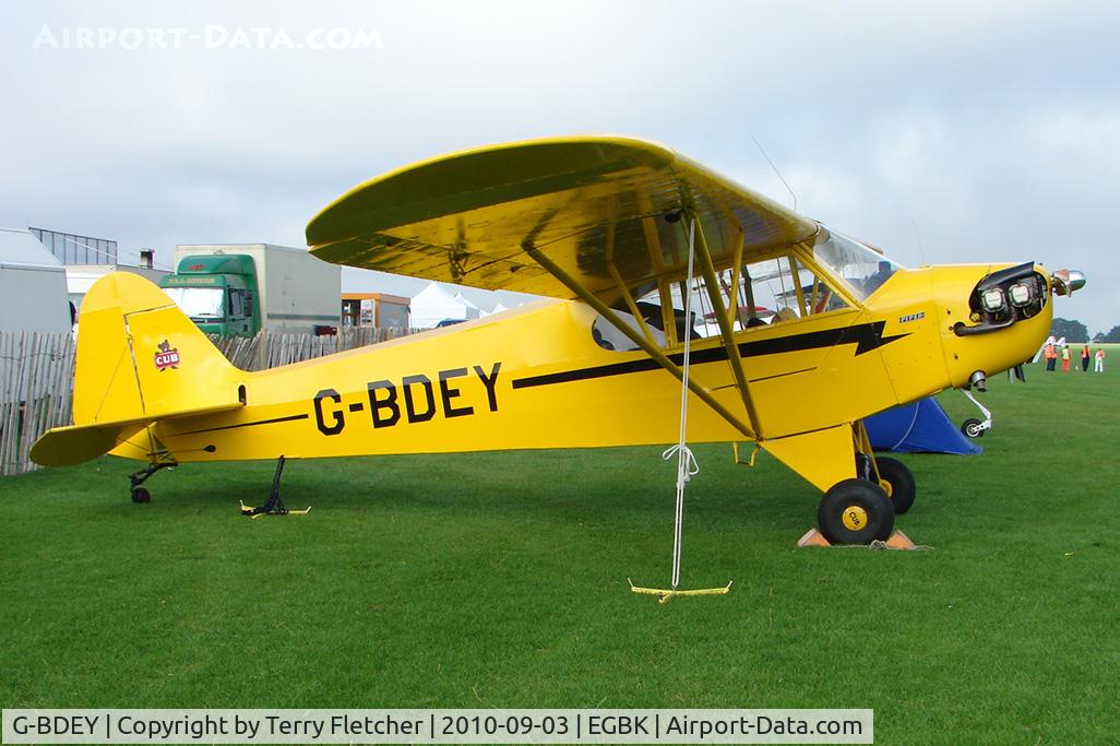 G-BDEY, 1943 Piper L-4H Grasshopper (J3C-65D) C/N 11529, 1943 Piper PIPER J3C-65, c/n: 12366 at 2010 LAA National Rally