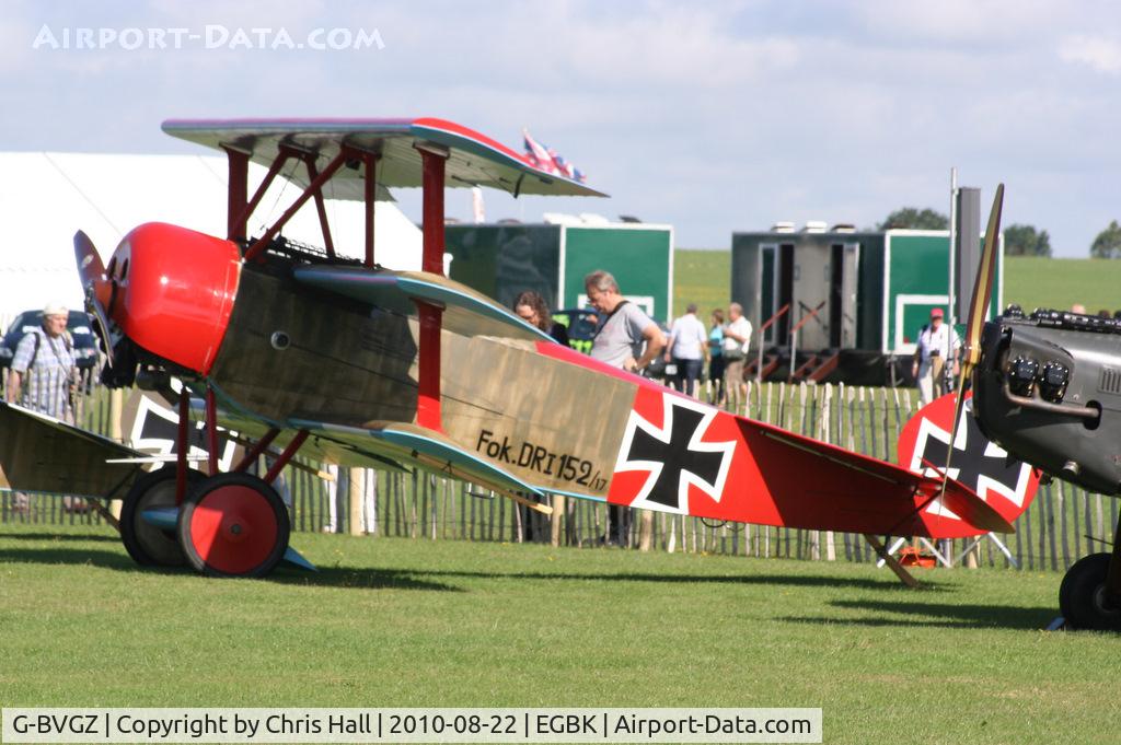 G-BVGZ, 1994 Fokker Dr.1 Triplane Replica C/N PFA 238-12654, at the Sywell Airshow