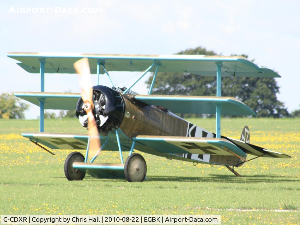 G-CDXR, 2006 Fokker Dr.1 Triplane Replica C/N PFA 238-14043, at the Sywell Airshow