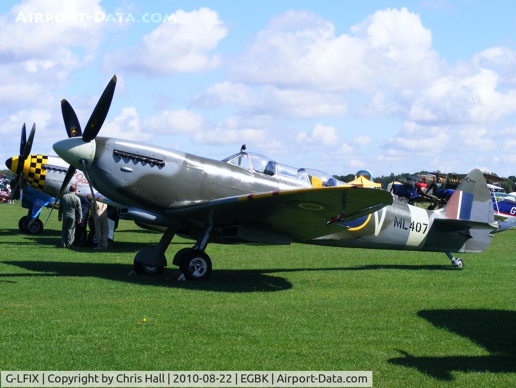 G-LFIX, 1944 Supermarine 509 Spitfire LF.IX (T.IX) C/N CBAF.8463, at the Sywell Airshow