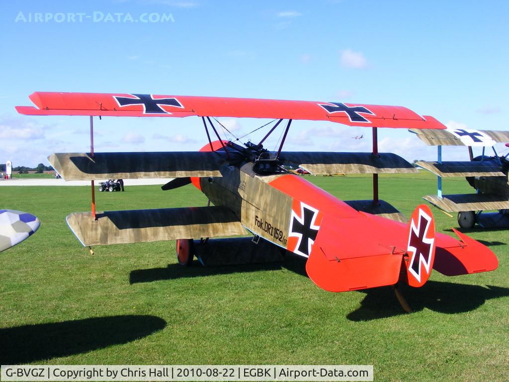 G-BVGZ, 1994 Fokker Dr.1 Triplane Replica C/N PFA 238-12654, at the Sywell Airshow