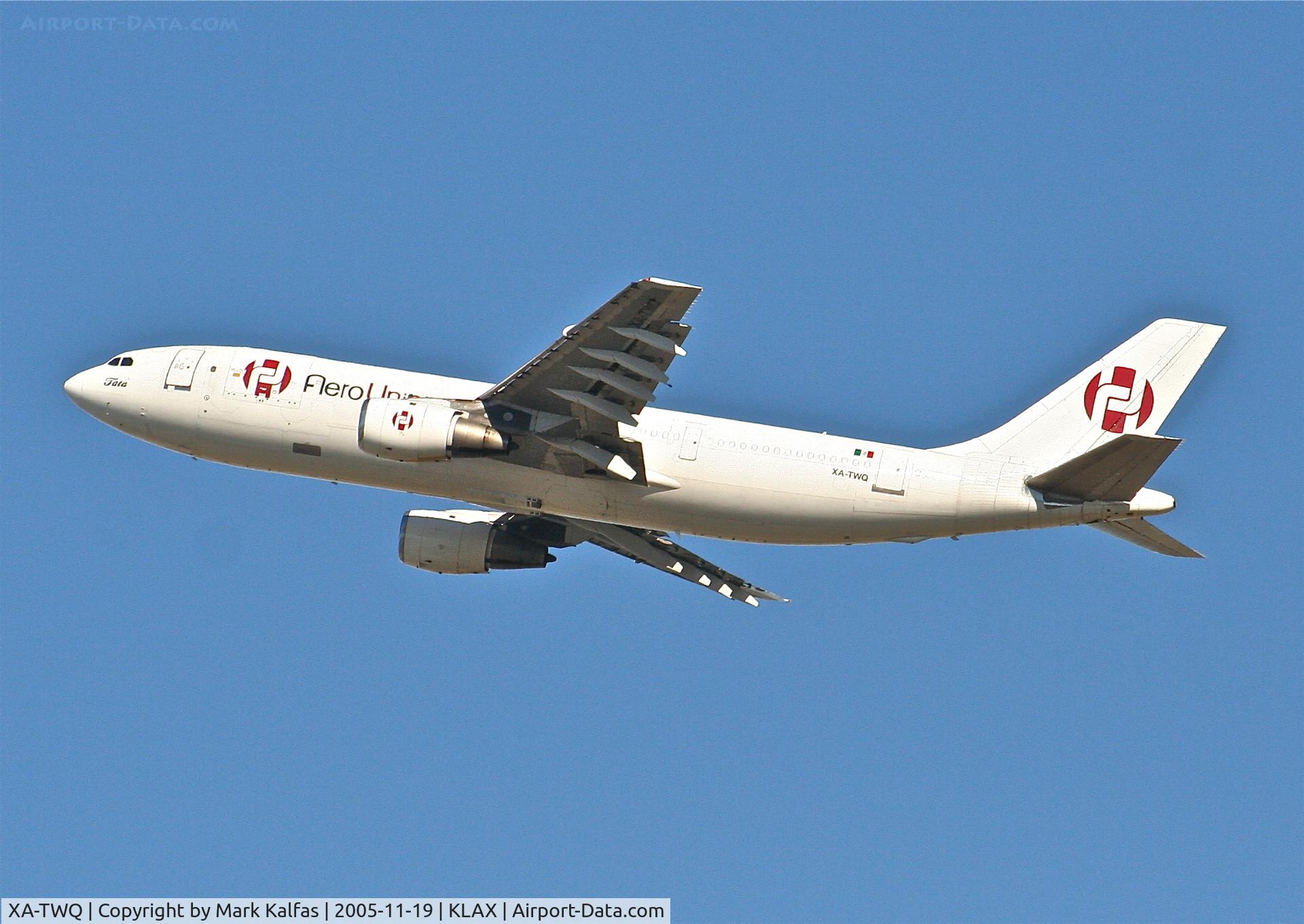 XA-TWQ, Airbus A300B4-203(F) C/N 045, Aero Union Airbus A300B4-203(F), XA-TWQ 25L departure KLAX.