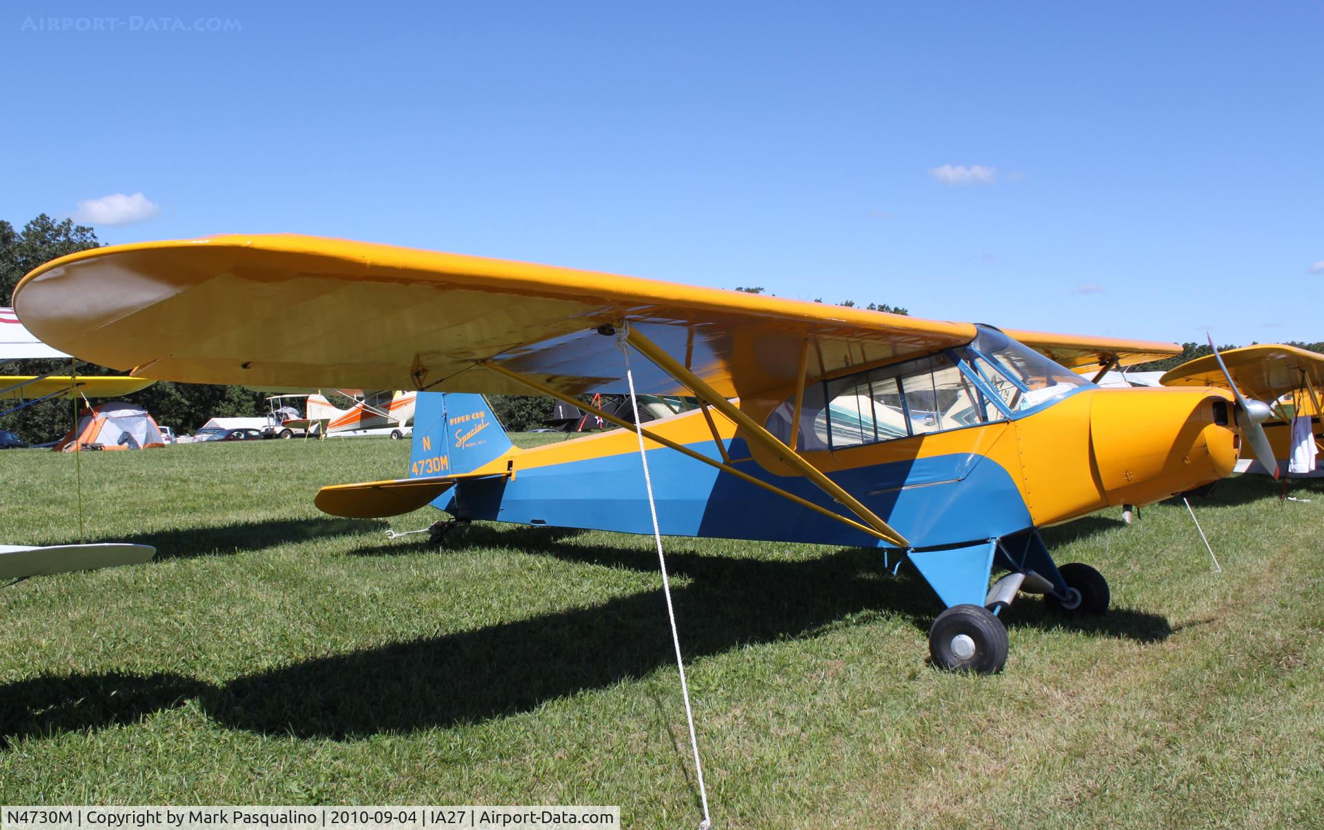 N4730M, 1947 Piper PA-11 Cub Special C/N 11-242, Piper PA-11