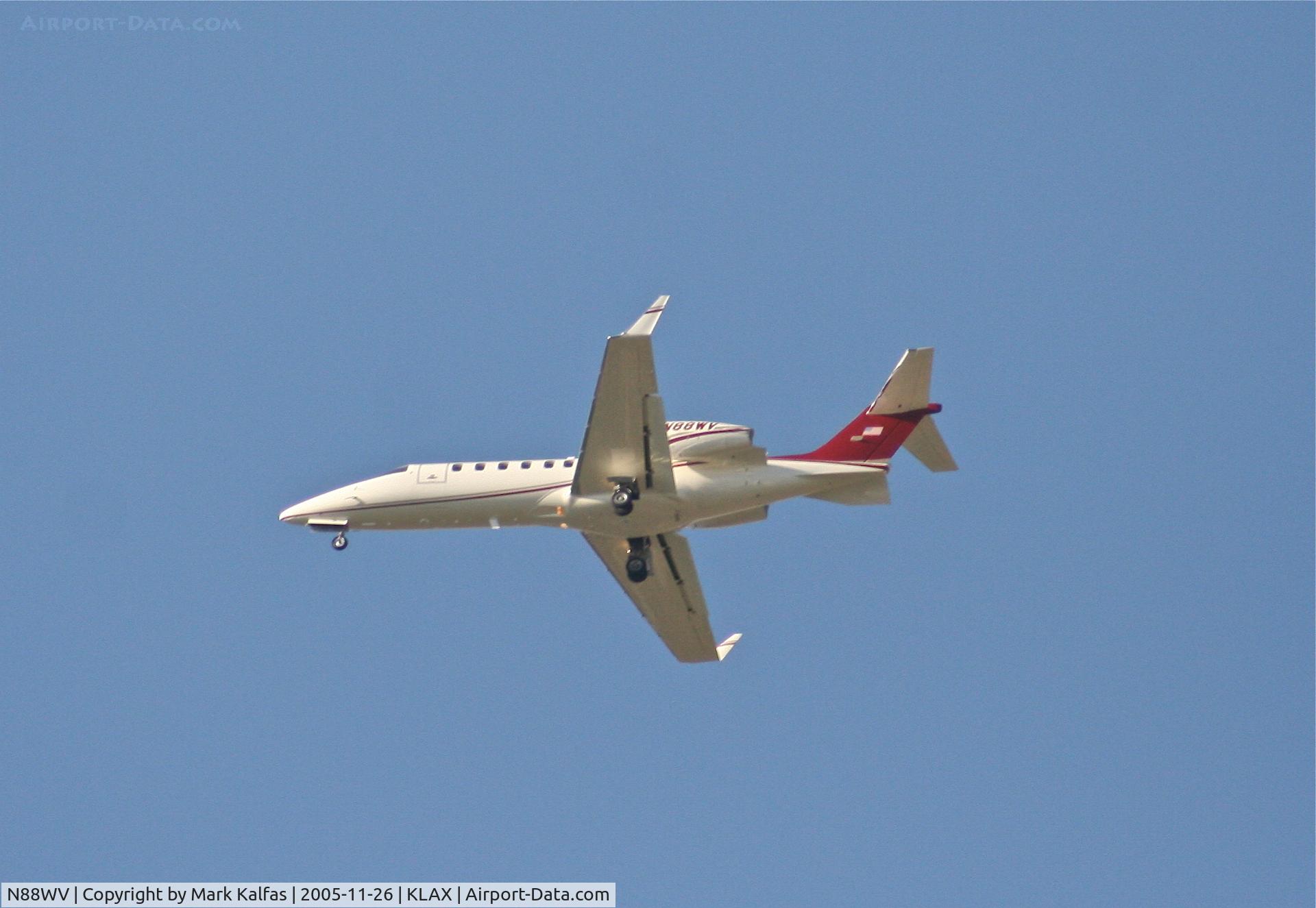 N88WV, Learjet Inc 45 C/N 276, WIV AIR-2 Learjet Inc 45, N88WV 25L departure KLAX enroute to KLAS.