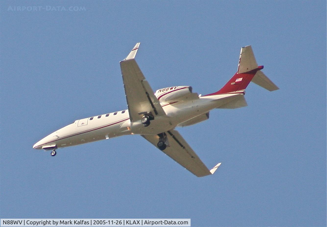 N88WV, Learjet Inc 45 C/N 276, WIV AIR-2 Learjet Inc 45, N88WV 25L departure KLAX enroute to KLAS.