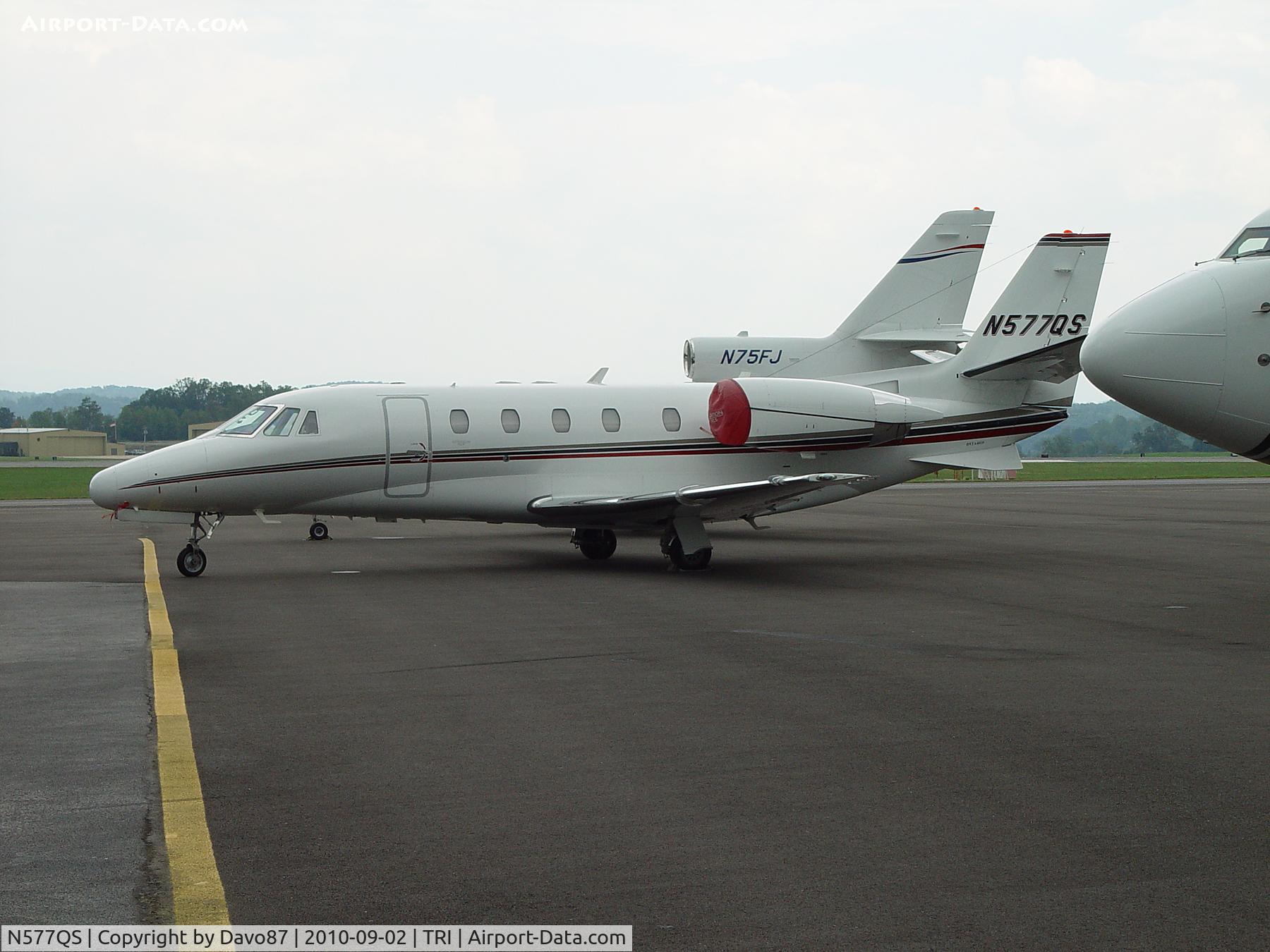 N577QS, 2007 Cessna 560XL C/N 560-5735, N577QS parked at Tri-Cities Airport, Blountville, TN over Labor Day Weekend