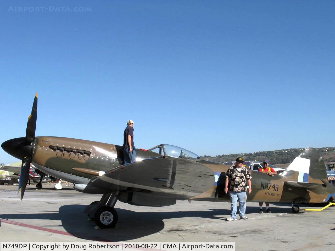 N749DP, 1945 Supermarine Spitfire XIV C/N 6S/583887, 1983 Vickers/Supermarine SPITFIRE Mk.XIVe, Rolls-Royce Griffon 65 V-12 2,050 Hp