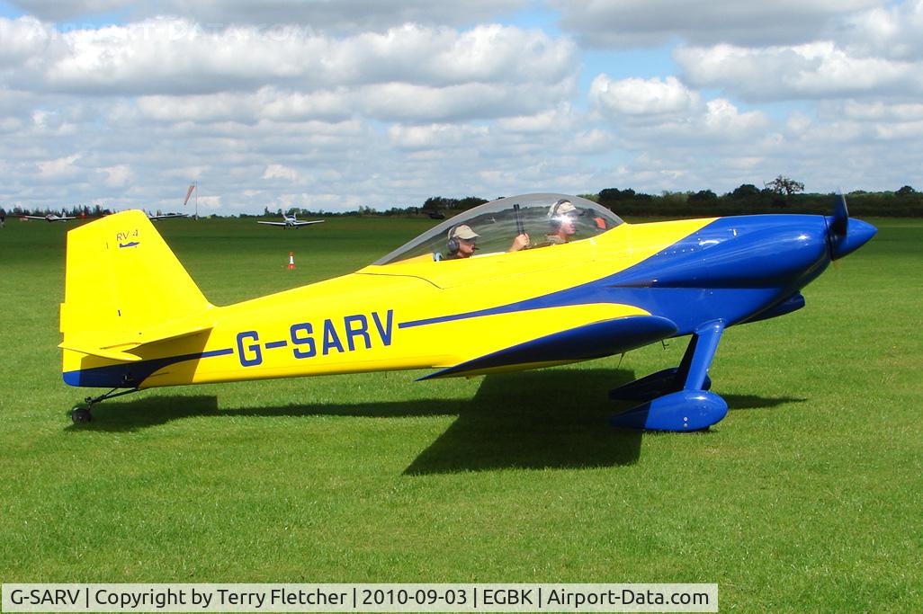 G-SARV, 2002 Vans RV-4 C/N PFA 181-12606, 2002 Aston Sn VANS RV-4, c/n: PFA 181-12606 at 2010 LAA National Rally