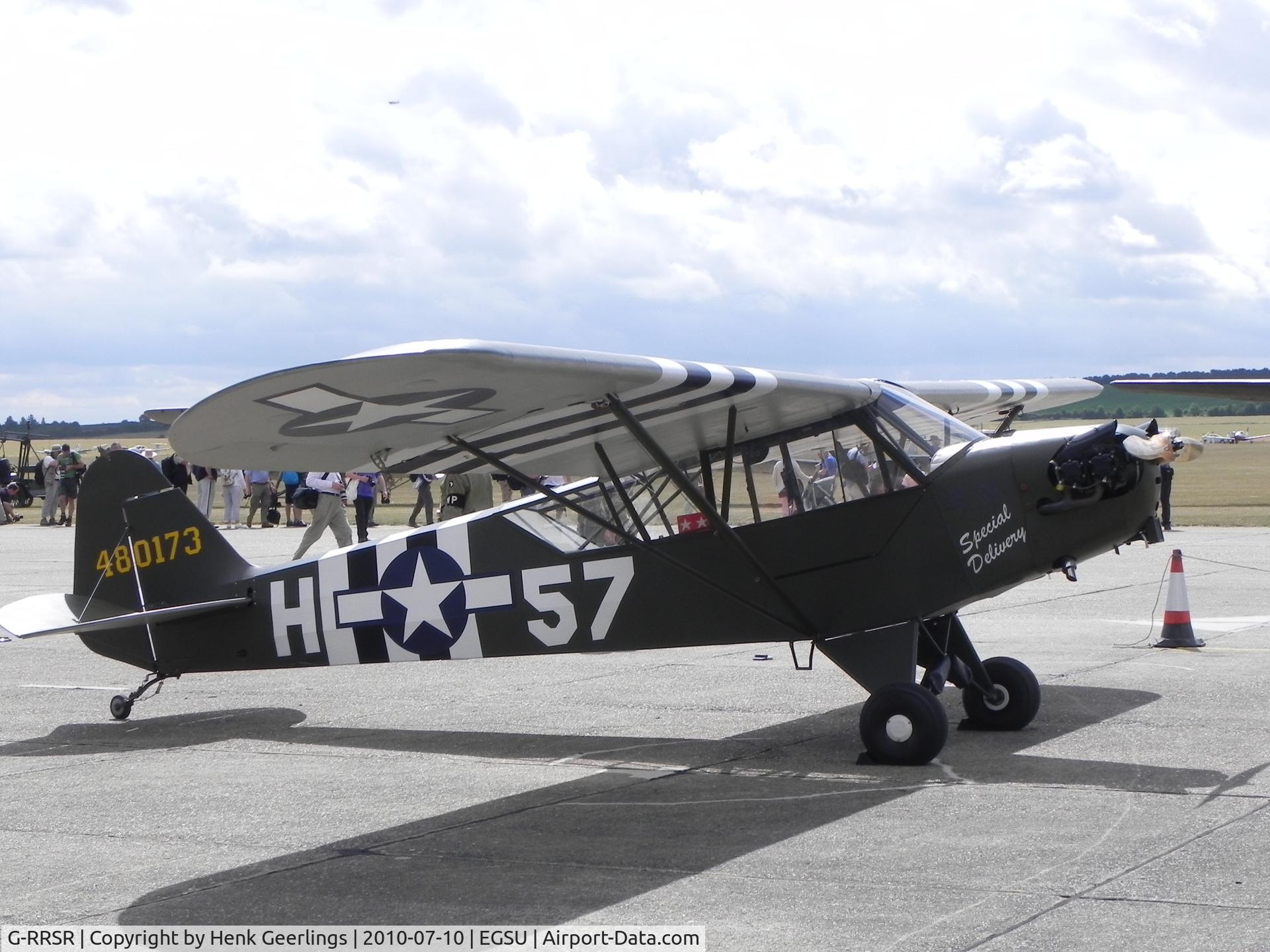 G-RRSR, 1944 Piper L-4J Grasshopper (J3C-65D) C/N 12905, Duxford , Flying Legends ,Jul  2010