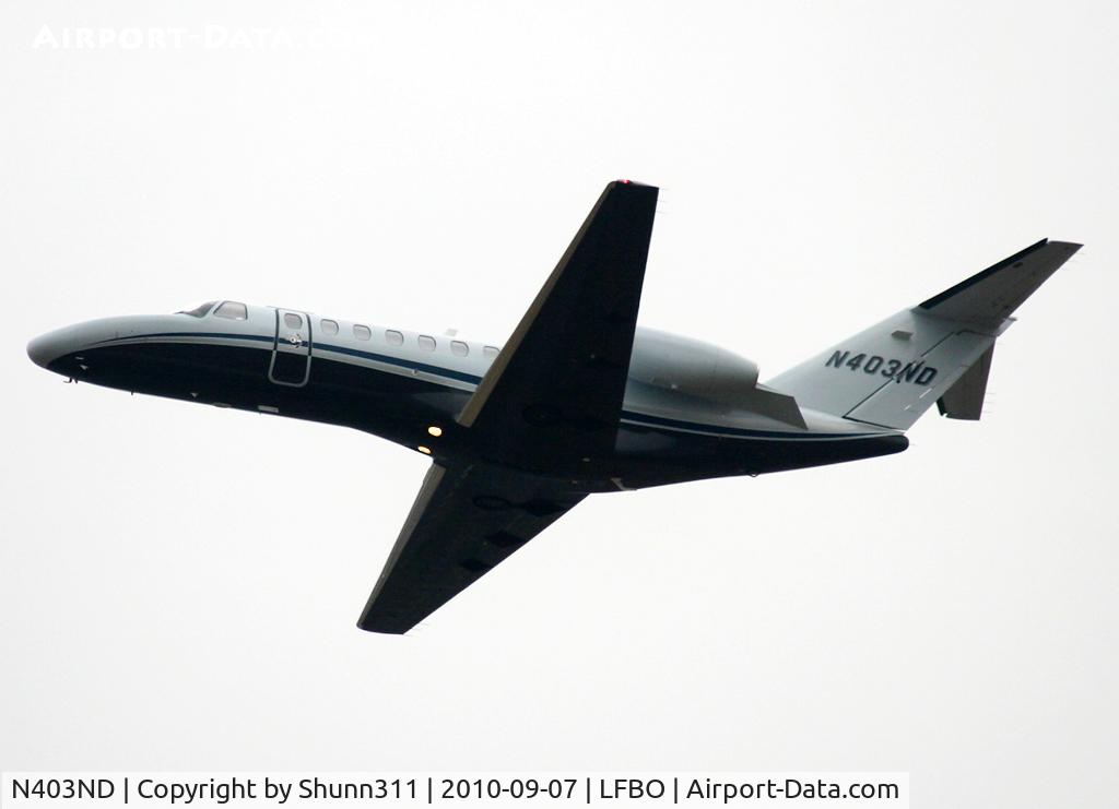 N403ND, 2008 Cessna 525B C/N 525B0250, Takinf off rwy 32L