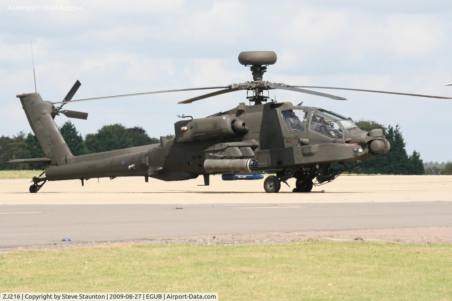 ZJ216, Westland Apache AH.1 C/N WAH.050, Taken at RAF Benson Families Day, August 2009