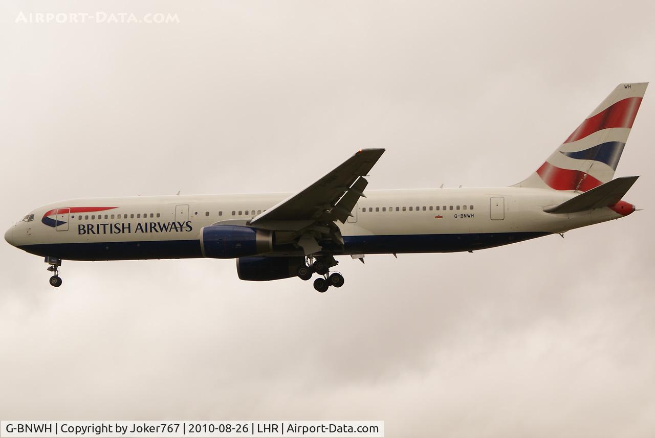 G-BNWH, 1990 Boeing 767-336 C/N 24340, British Airways