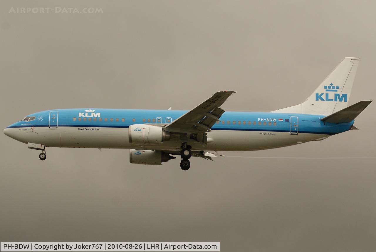 PH-BDW, 1990 Boeing 737-406 C/N 24858, KLM Royal Dutch Airlines
