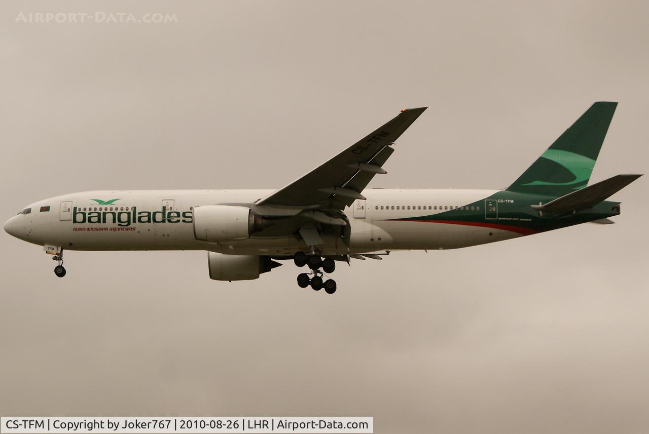 CS-TFM, 1998 Boeing 777-212/ER C/N 28513, Bangladesh