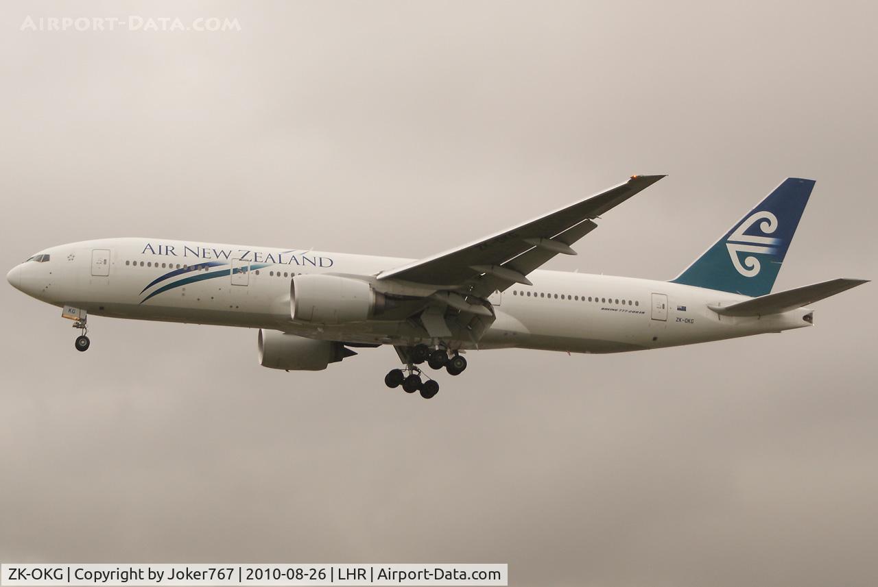 ZK-OKG, 2006 Boeing 777-219 C/N 29403, Air New Zealand