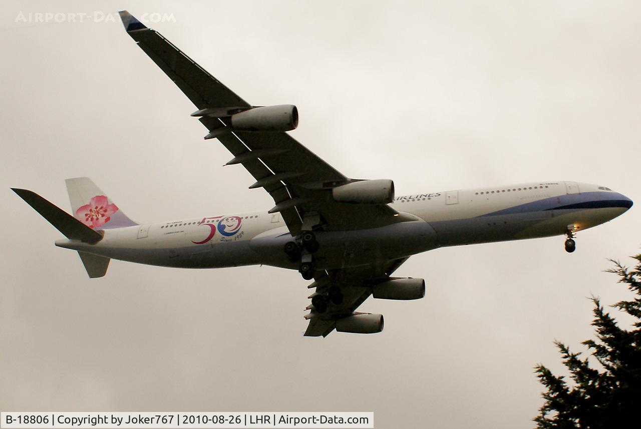 B-18806, 2001 Airbus A340-313 C/N 433, China Airlines