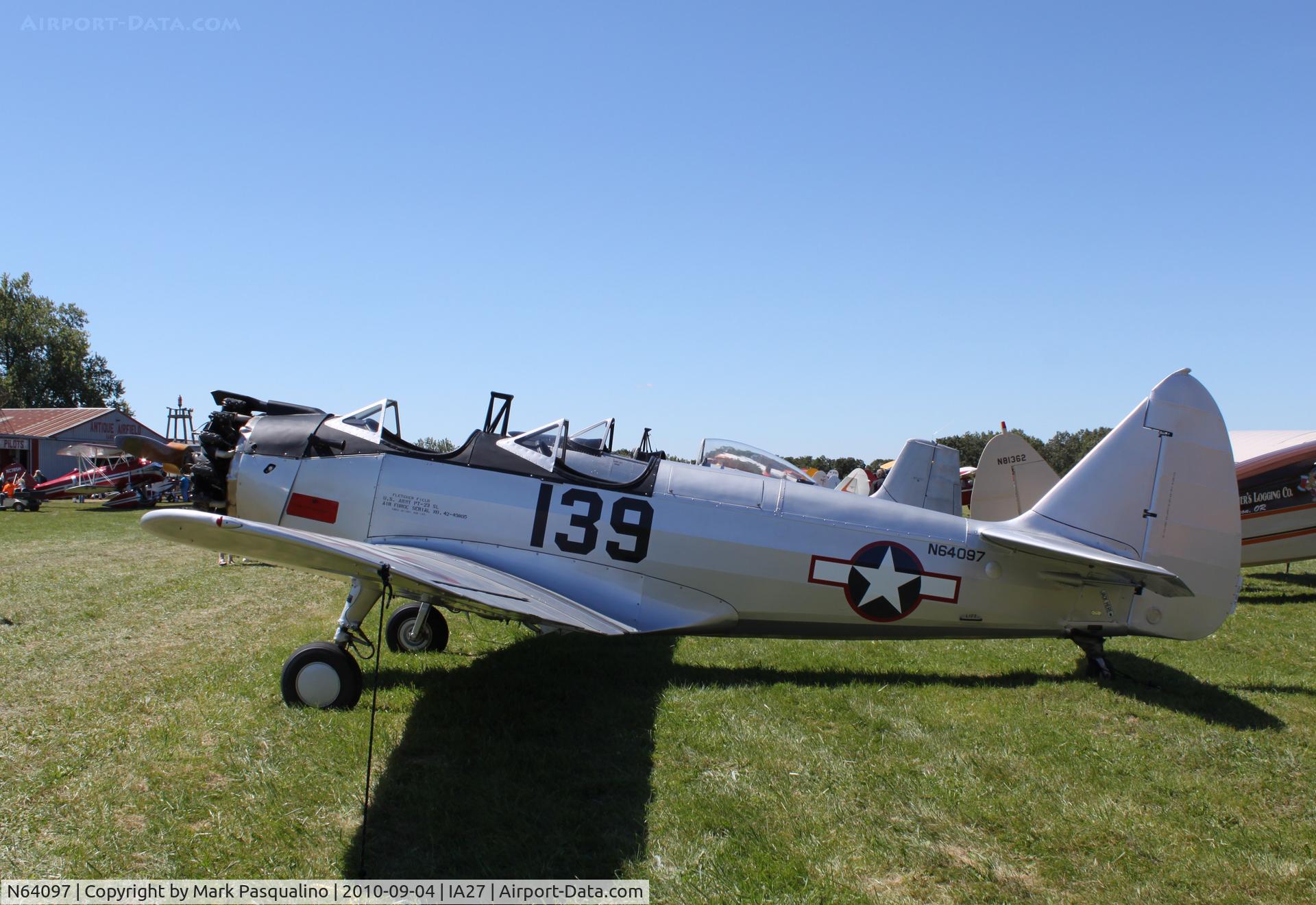 N64097, 1943 Fairchild (Howard) PT-23A Cornell (M-62C) C/N 129, PT-23A