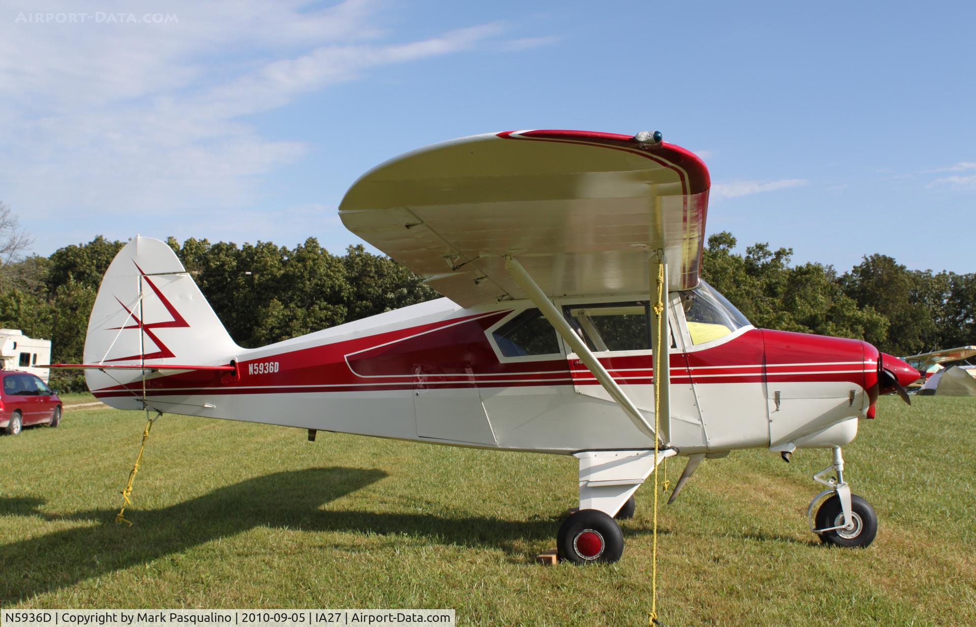 N5936D, 1956 Piper PA-22-150 Tri-Pacer C/N 22-4599, Piper PA-22-150