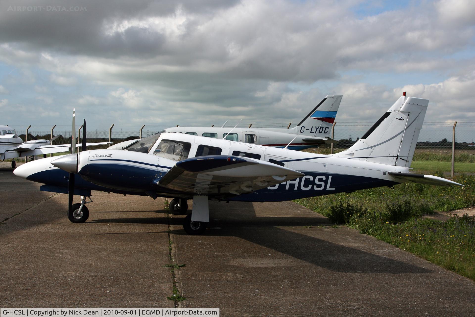 G-HCSL, 1981 Piper PA-34-220T C/N 34-8133237, EGMD