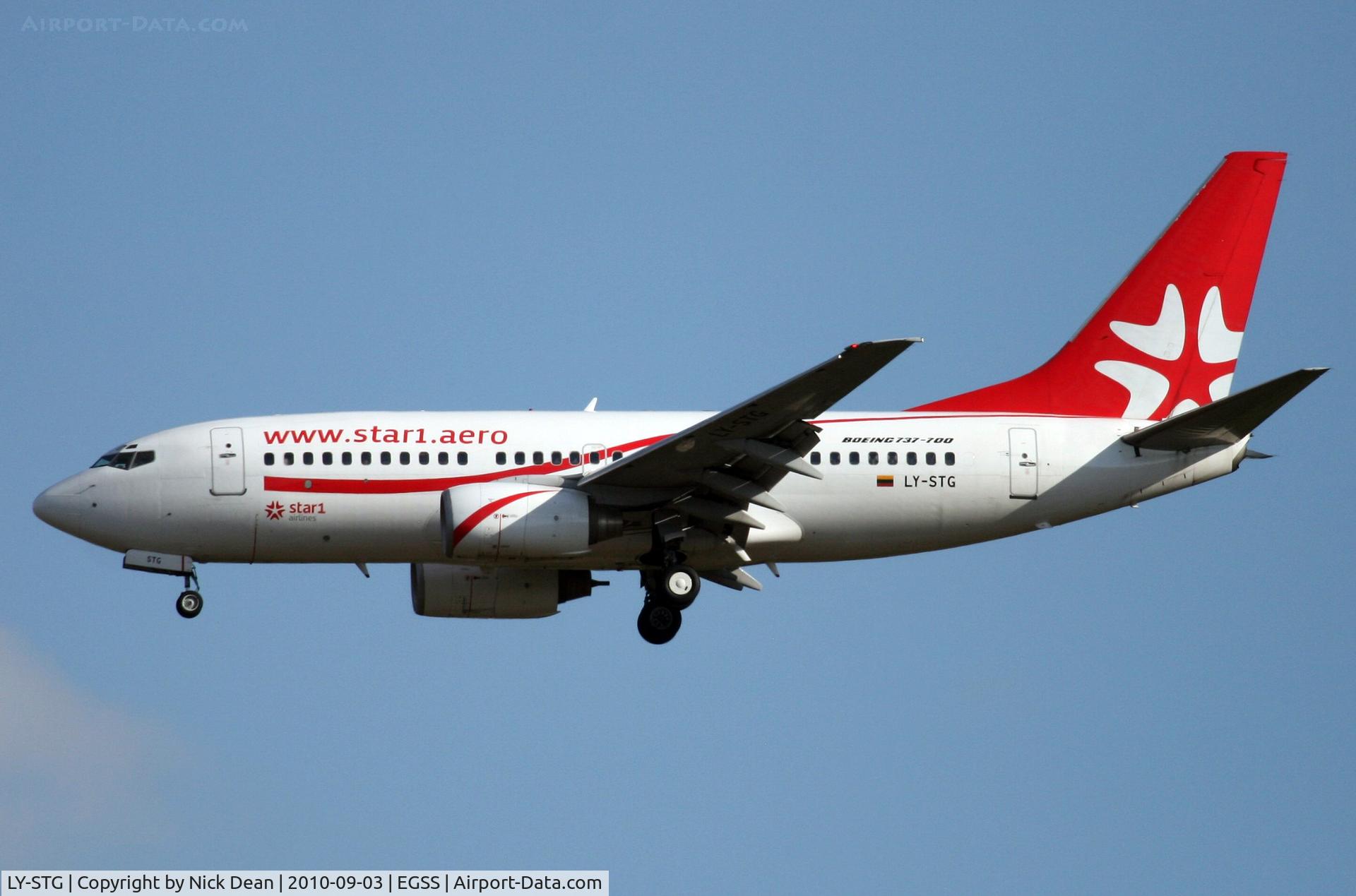 LY-STG, 1999 Boeing 737-73S C/N 29083, EGSS