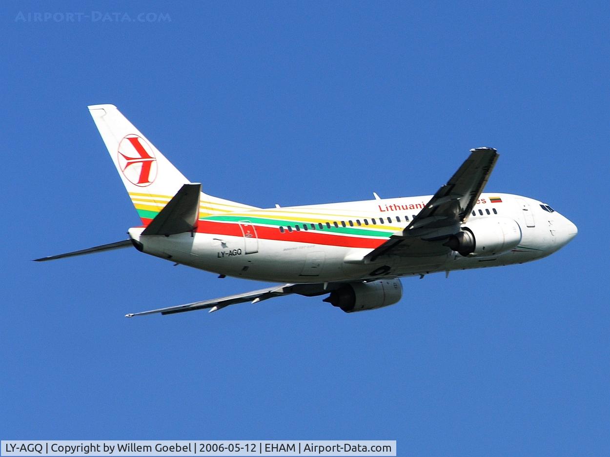 LY-AGQ, 1995 Boeing 737-524 C/N 26339, Take off of the 
