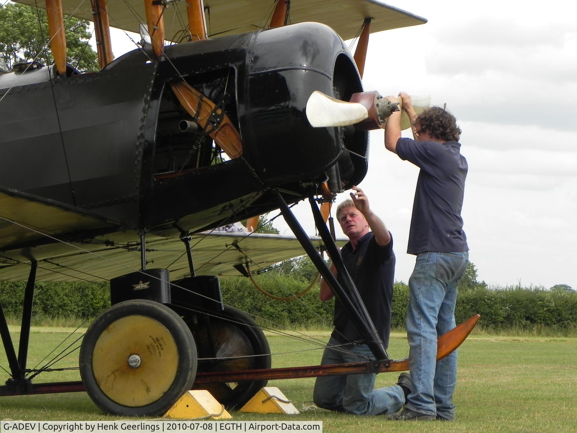 G-ADEV, 1918 Avro 504K C/N R3/LE/61400, Shuttleworth Collection , July 2010 , Old Warden Airport