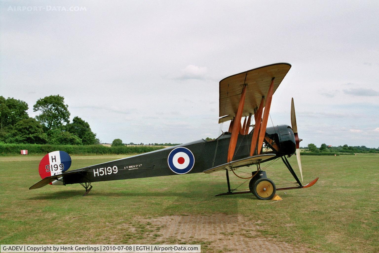 G-ADEV, 1918 Avro 504K C/N R3/LE/61400, Shuttleworth Collection , July 2010 , Old Warden Airport