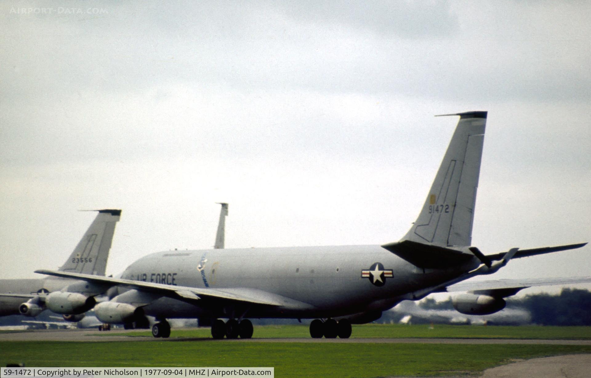 59-1472, 1959 Boeing KC-135A Stratotanker C/N 17960, KC-135A Stratotanker seen at Mildenhall in September 1977.