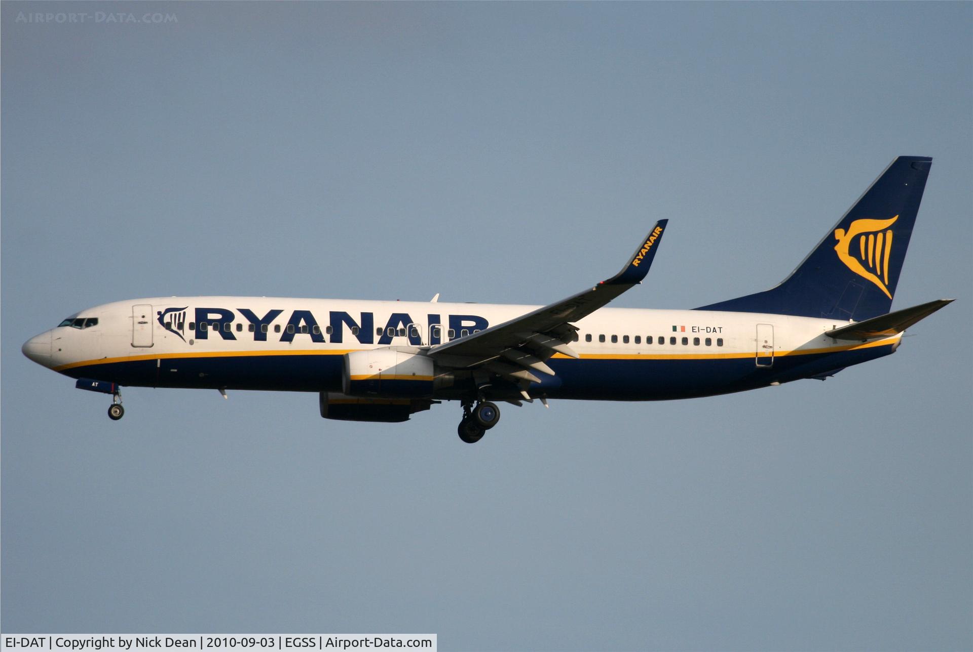 EI-DAT, 2003 Boeing 737-8AS C/N 33554, EGSS