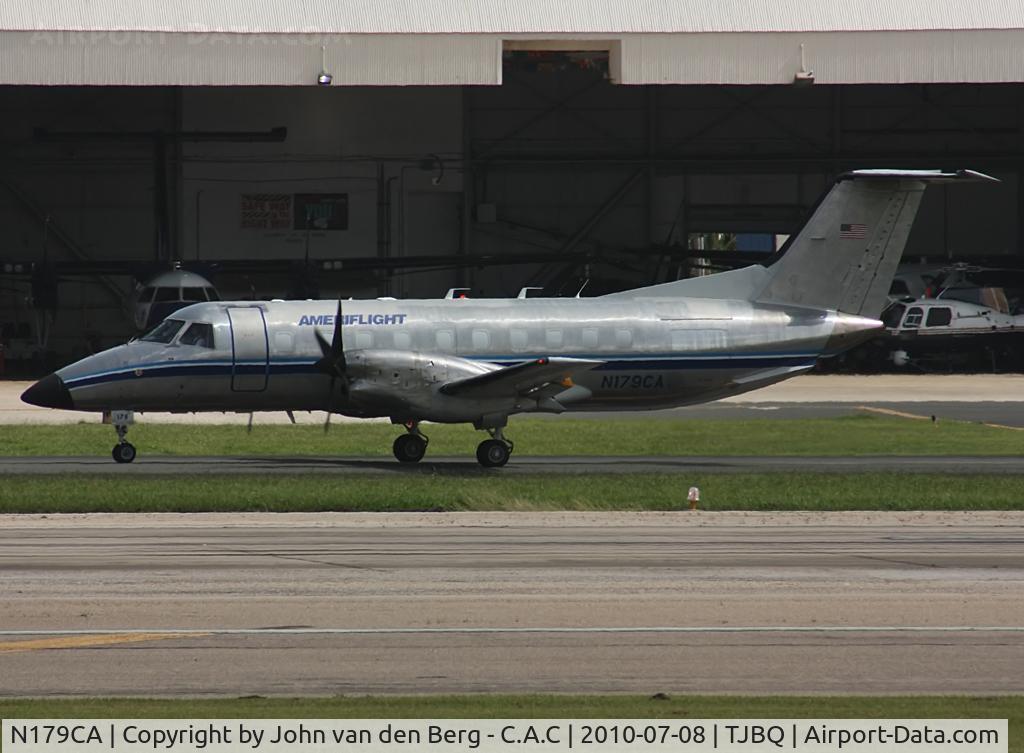 N179CA, 1990 Embraer EMB-120ER Brasilia C/N 120.179, Ameriflight EMB 120RT (179) N179CA @ BQN / TJBQ