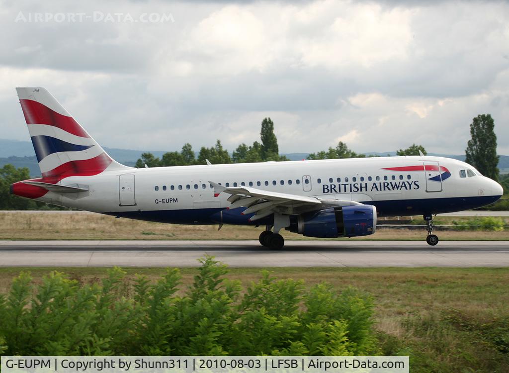 G-EUPM, 2000 Airbus A319-131 C/N 1258, Landing rwy 16