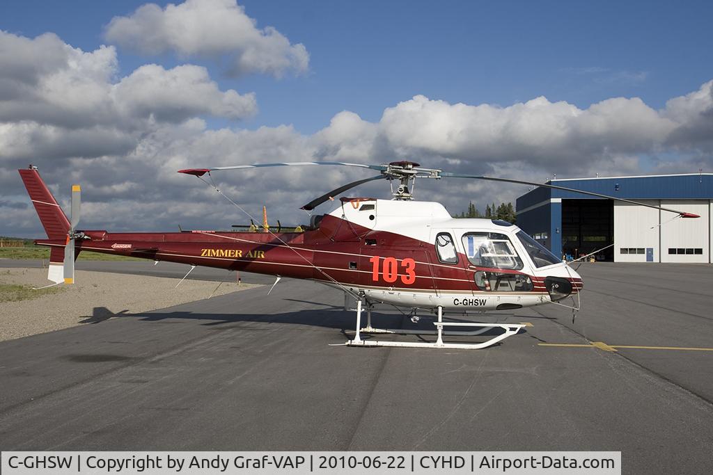 C-GHSW, 1987 Aerospatiale AS-350D AStar Mk3 C/N 1082, Zimmer Air AS350