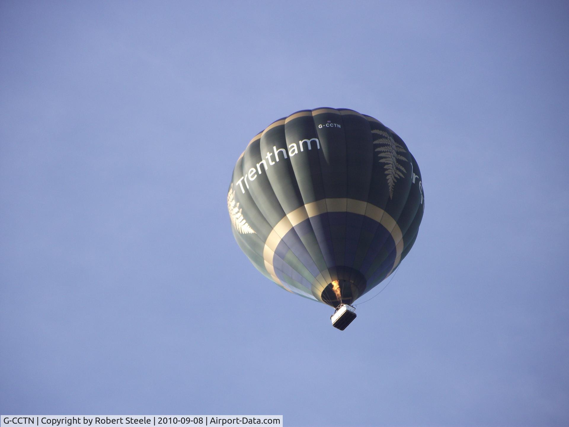 G-CCTN, 2004 UltraMagic T-180 C/N 180/48, Caught flying over the Meir area in Stoke-on-Trent