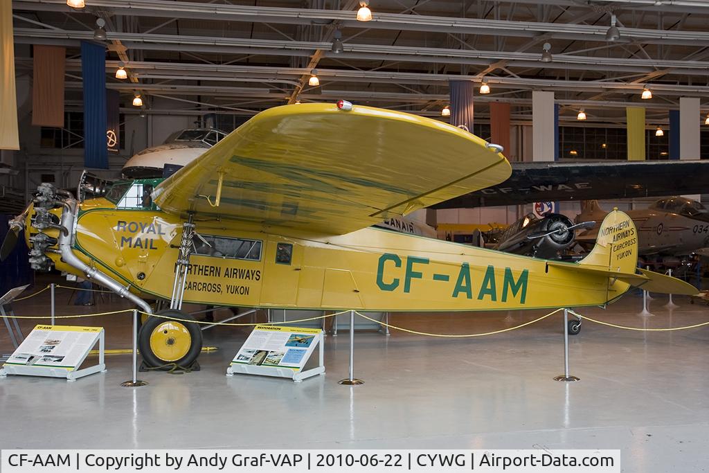 CF-AAM, 1929 Fokker SUPER UNIVERSAL C/N 827, Fokker Super Universal