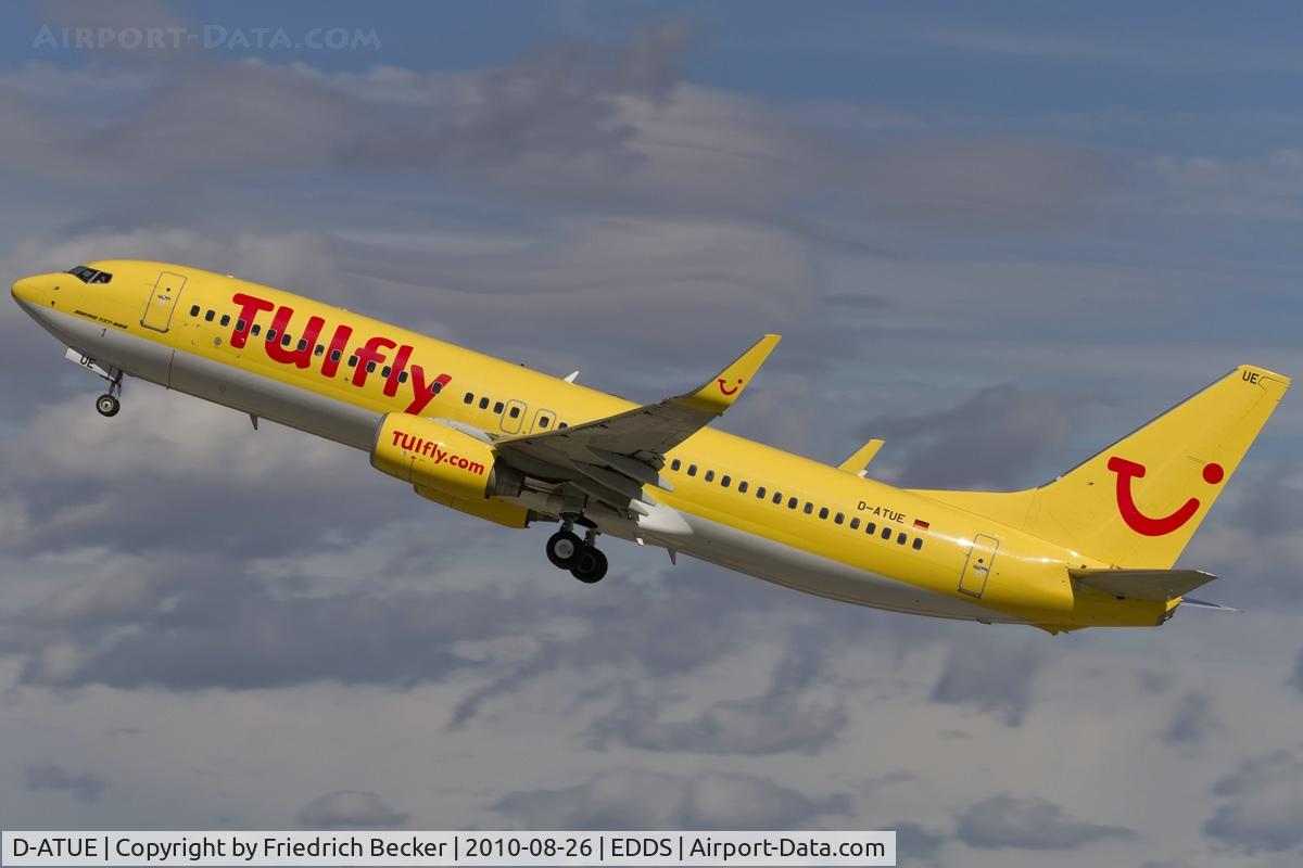 D-ATUE, 2006 Boeing 737-8K5 C/N 34686, departure from Stuttgart