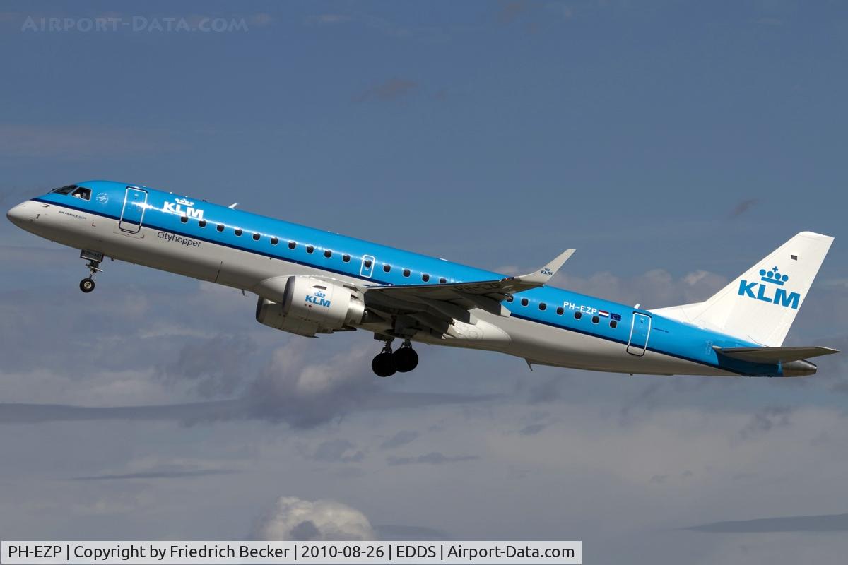 PH-EZP, 2010 Embraer 190LR (ERJ-190-100LR) C/N 19000347, departure from Stuttgart