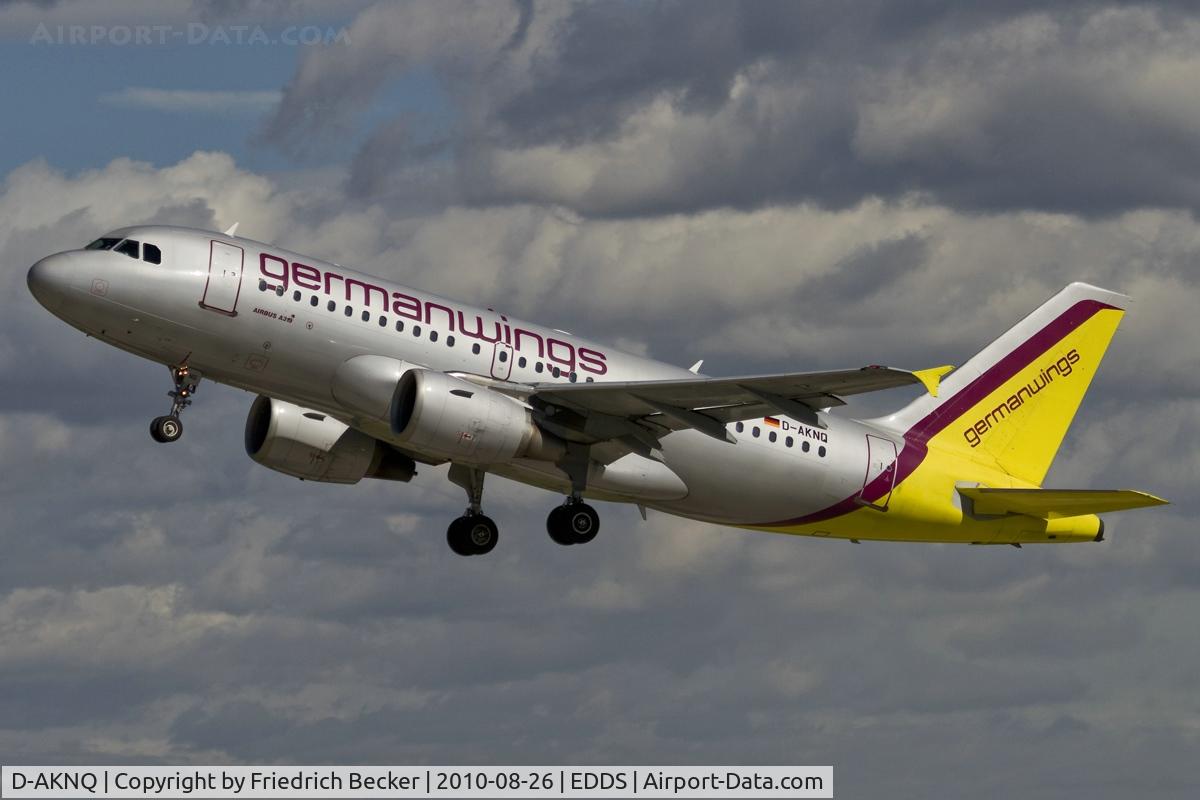 D-AKNQ, 2000 Airbus A319-112 C/N 1170, departure from Stuttgart