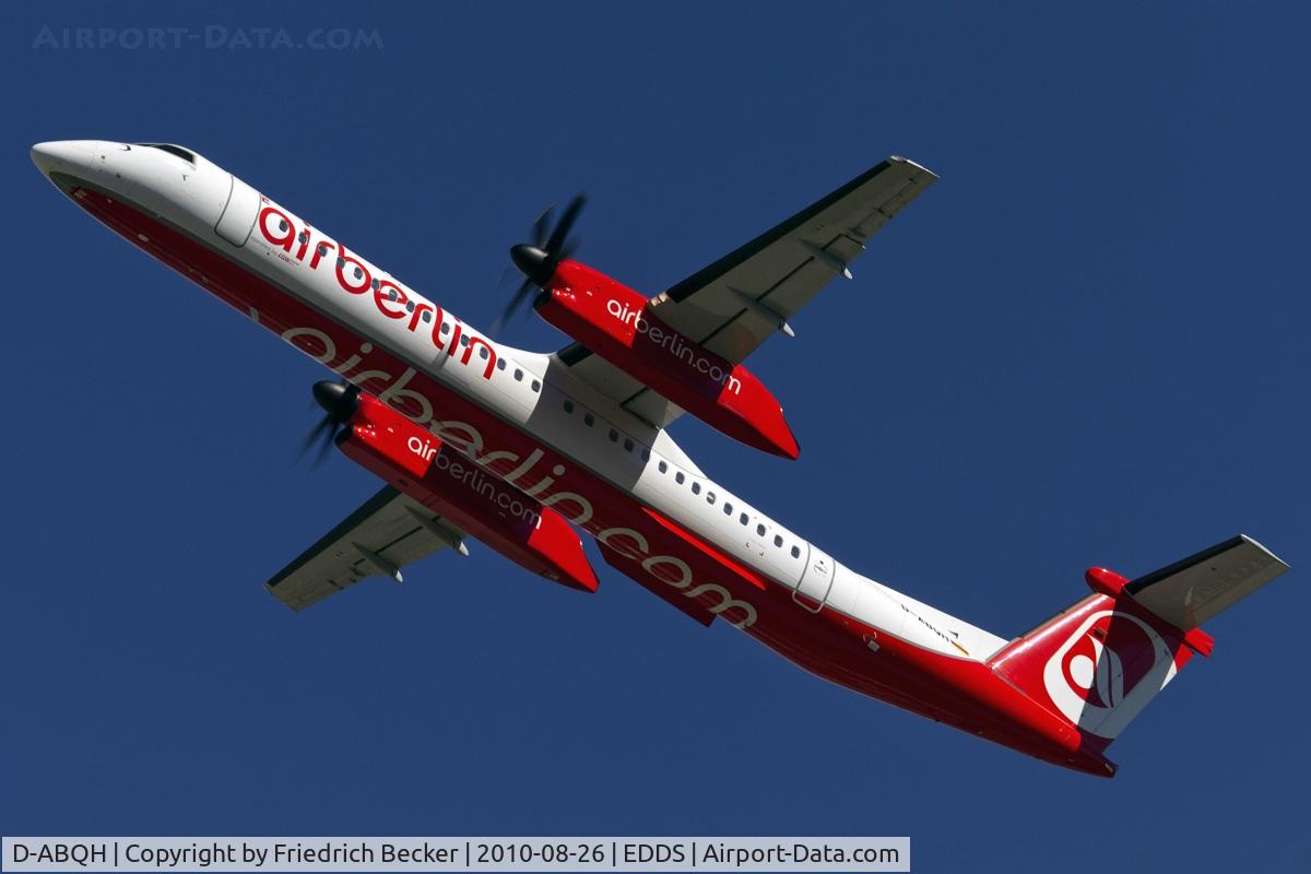 D-ABQH, 2009 De Havilland Canada DHC-8-402 Dash 8 C/N 4256, departure from Stuttgart