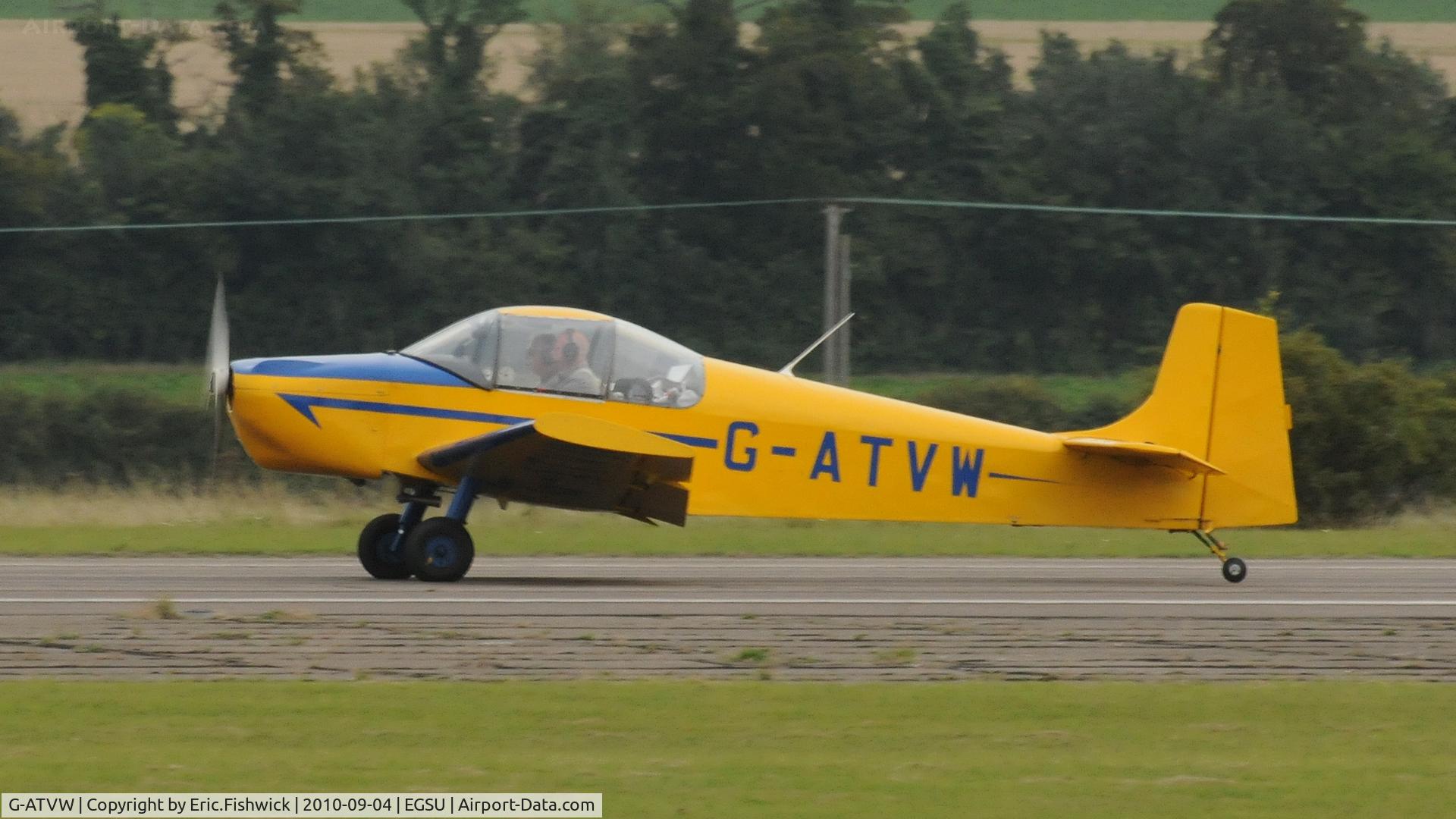 G-ATVW, 1966 Druine D-62B Condor C/N RAE/615, G-ATVW departing IWM Duxford Battle of Britain Air Show Sep. 2010