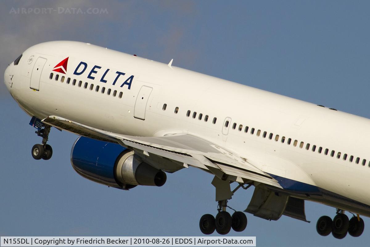 N155DL, 1991 Boeing 767-3P6 C/N 25269, departure from Stuttgart