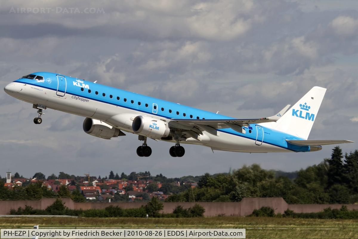 PH-EZP, 2010 Embraer 190LR (ERJ-190-100LR) C/N 19000347, departure from Stuttgart