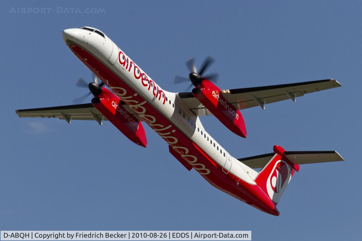 D-ABQH, 2009 De Havilland Canada DHC-8-402 Dash 8 C/N 4256, departure from Stuttgart