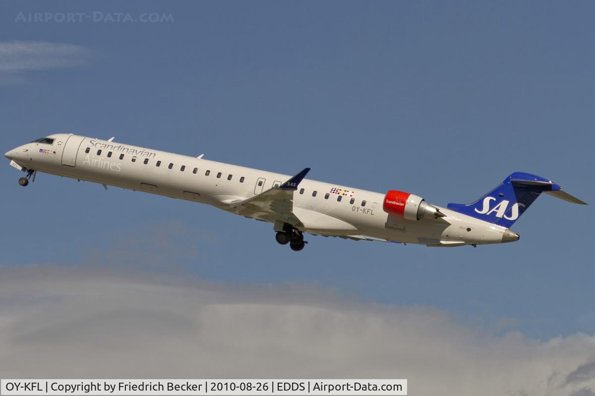 OY-KFL, 2009 Bombardier CRJ-900 NG (CL-600-2D24) C/N 15246, departure from Stuttgart