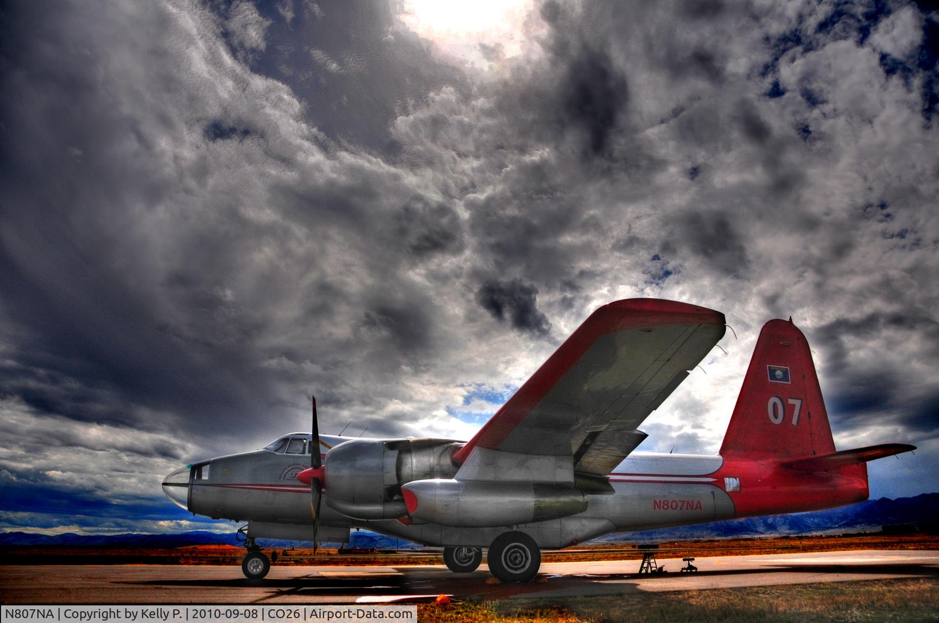 N807NA, 1954 Lockheed P2V-5F Neptune C/N 426-5305, 07 at Metropolitan Airport in Broomfield Colorado during Fourmile Fire. Sept, 8 2010