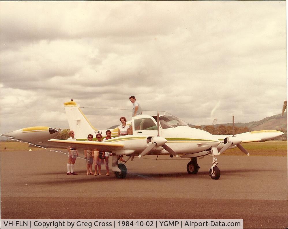 VH-FLN, 1974 Cessna 310Q C/N 310Q1085, 310Q ready for departure to Western Queenland with Cooks for the movie 