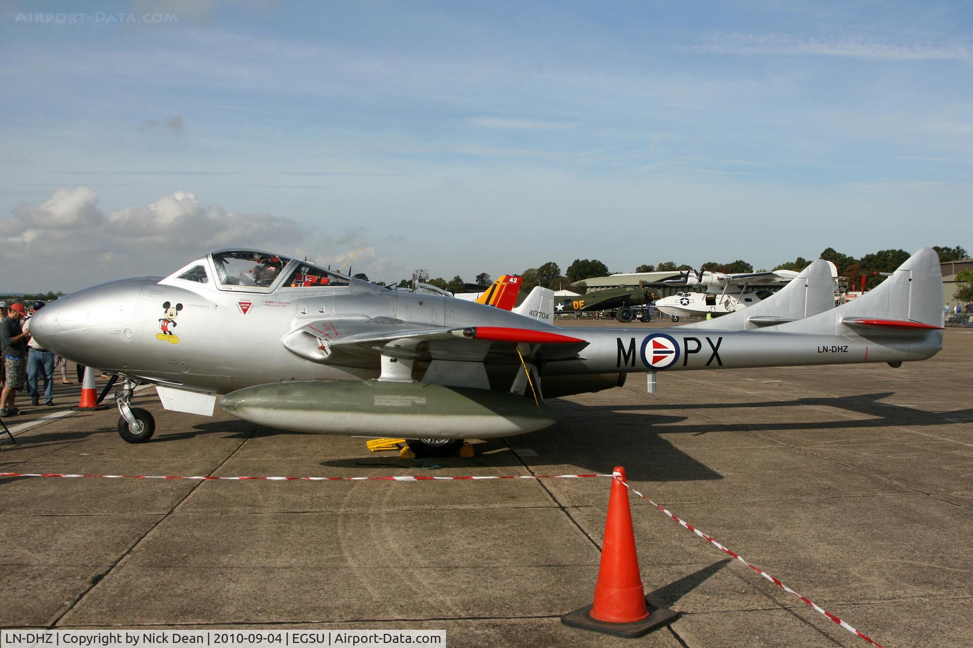 LN-DHZ, 1959 De Havilland (F+W Emmen) Vampire T55 (DH-115) C/N 990, EGSU