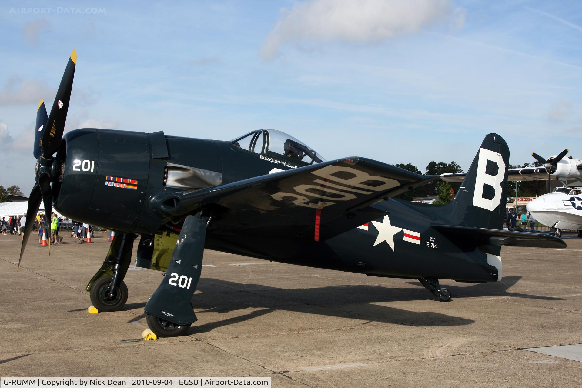 G-RUMM, 1948 Grumman F8F-2 (G58) Bearcat C/N D.1088, EGSU